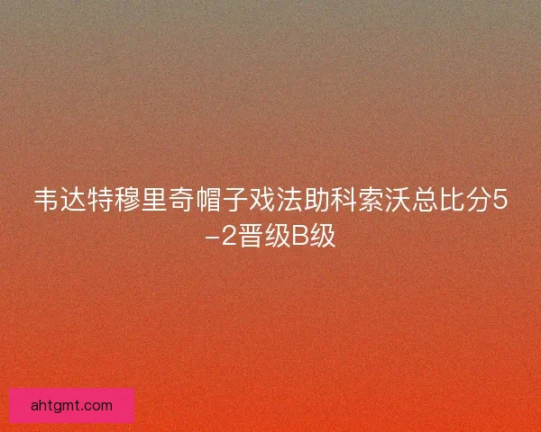 韦达特穆里奇帽子戏法助科索沃总比分5-2晋级B级