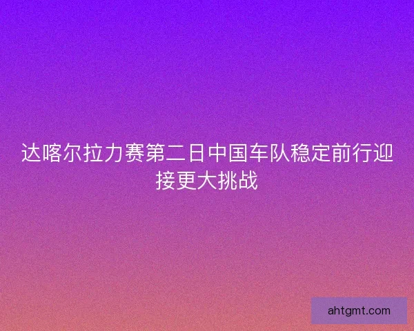 达喀尔拉力赛第二日中国车队稳定前行迎接更大挑战